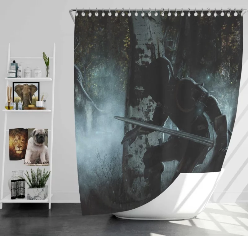 The Witcher 3 Wild Hunt Geralt Of Rivia Ciri Tavern Bath Shower Curtain