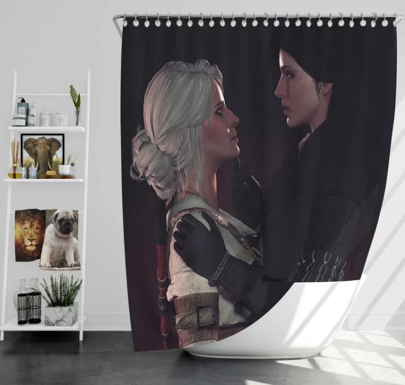 The Witcher 3 Wild Hunt Geralt Of Rivia Ciri Wondeful Bath Shower Curtain