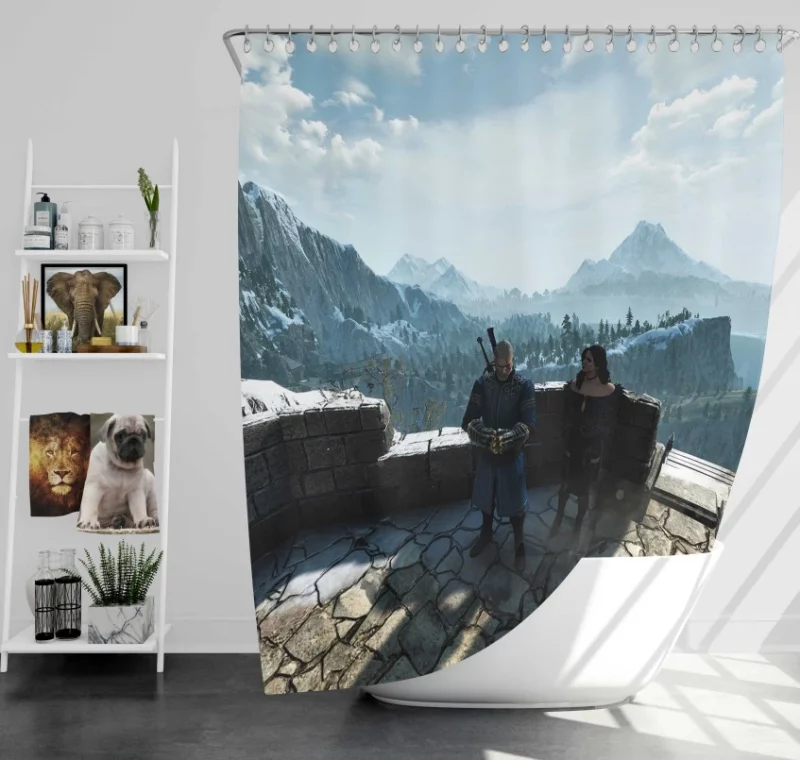 The Witcher 3 Wild Hunt Geralt Of Rivia Grassland Bath Shower Curtain