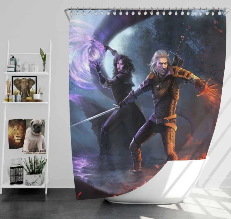 The Witcher 3 Wild Hunt Geralt Of Rivia High Quality Bath Shower Curtain