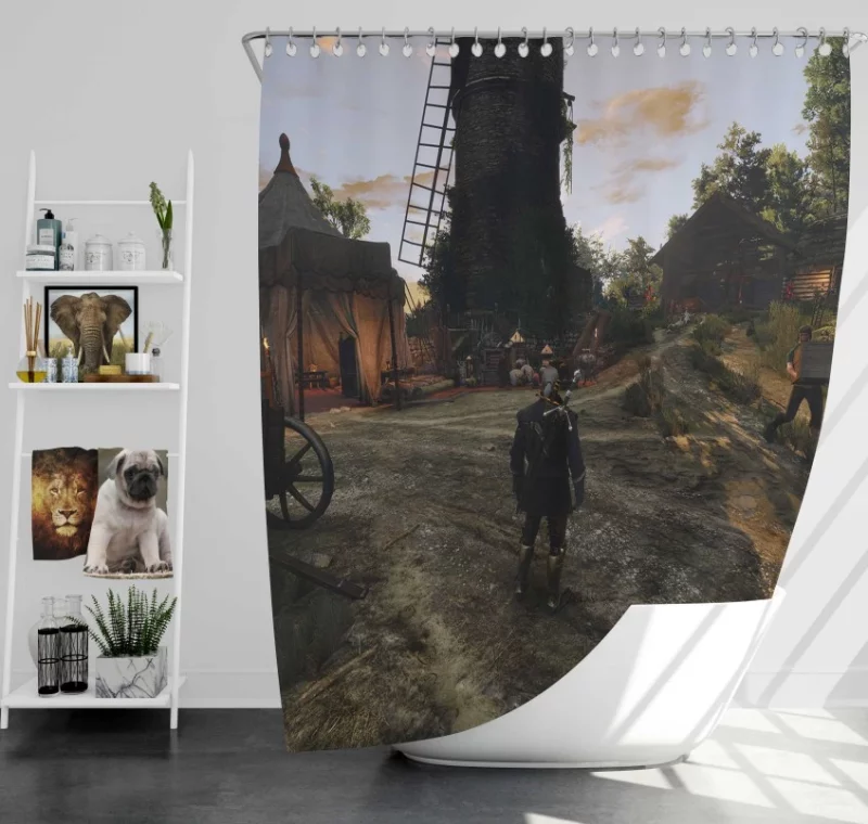 The Witcher 3 Wild Hunt Geralt Of Rivia Incredible Bath Shower Curtain