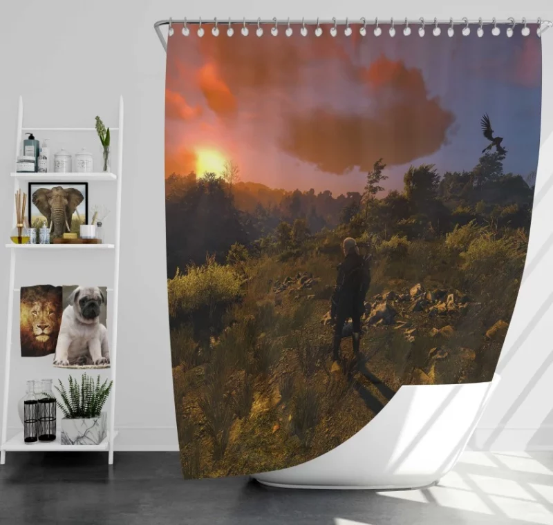 The Witcher 3 Wild Hunt Geralt Of Rivia Outstanding Bath Shower Curtain