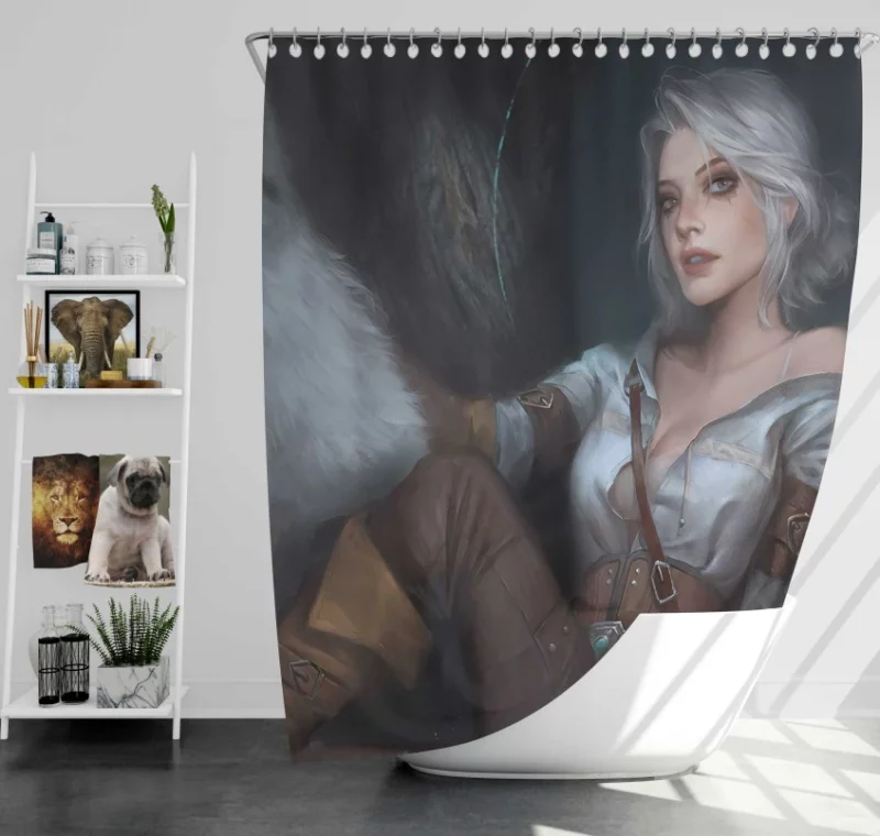 The Witcher 3 Wild Hunt Geralt Of Rivia Sunset Bath Shower Curtain