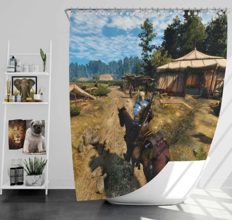 The Witcher 3 Wild Hunt Geralt Of Rivia Wonderful Bath Shower Curtain