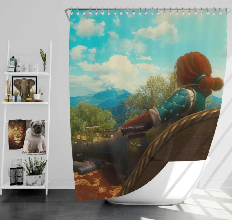 The Witcher 3 Wild Hunt In The Woods The Geralt Of Rivia Bath Shower Curtain