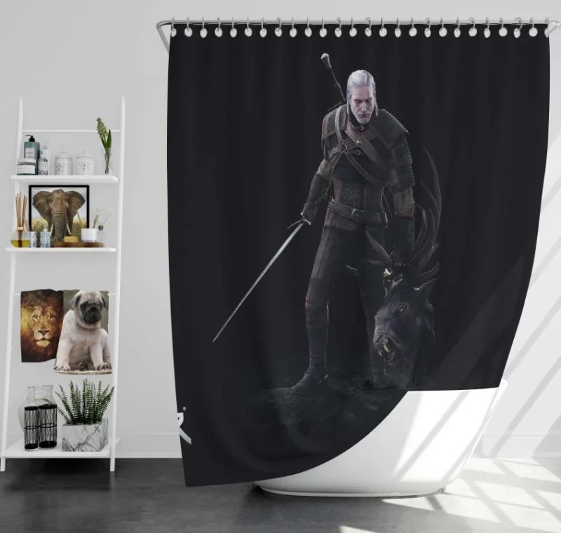 The Witcher 3 Wild Hunt Kaer Morhen Training Bath Shower Curtain