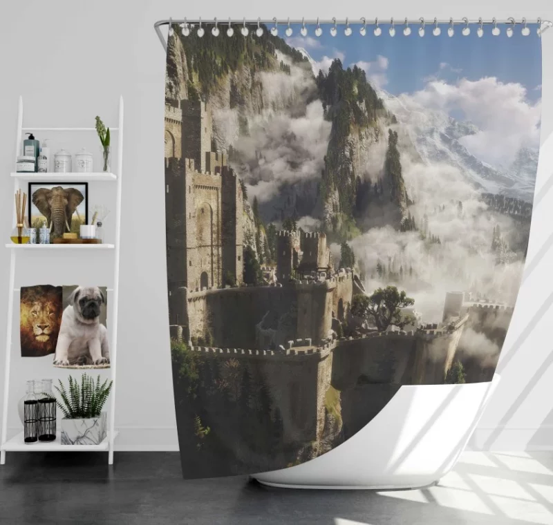 The Witcher 3 Wild Hunt Landscape Mountain Geralt Of Rivia Bath Shower Curtain