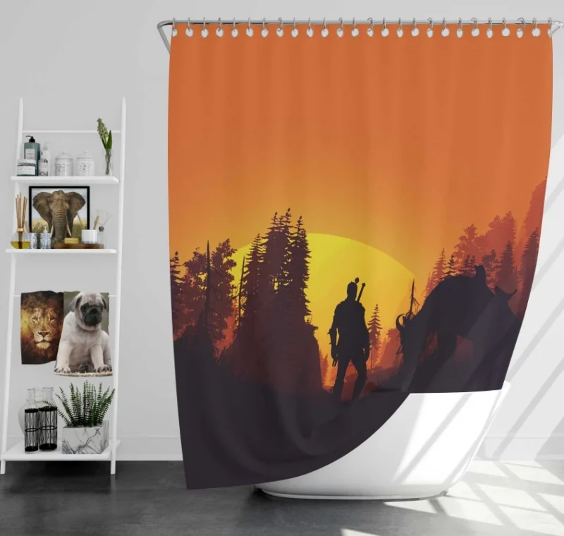 The Witcher 3 Wild Hunt Underground The Witcher 3 Wild Hunt Geralt Of Rivia Bath Shower Curtain