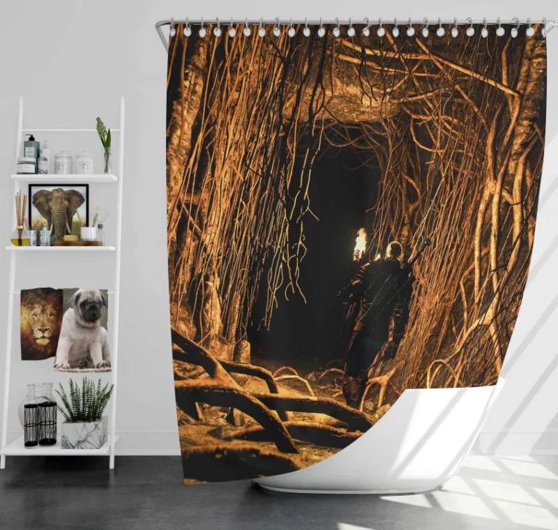 The Witcher 3 Wild Hunt Welcome To My Woods Bath Shower Curtain