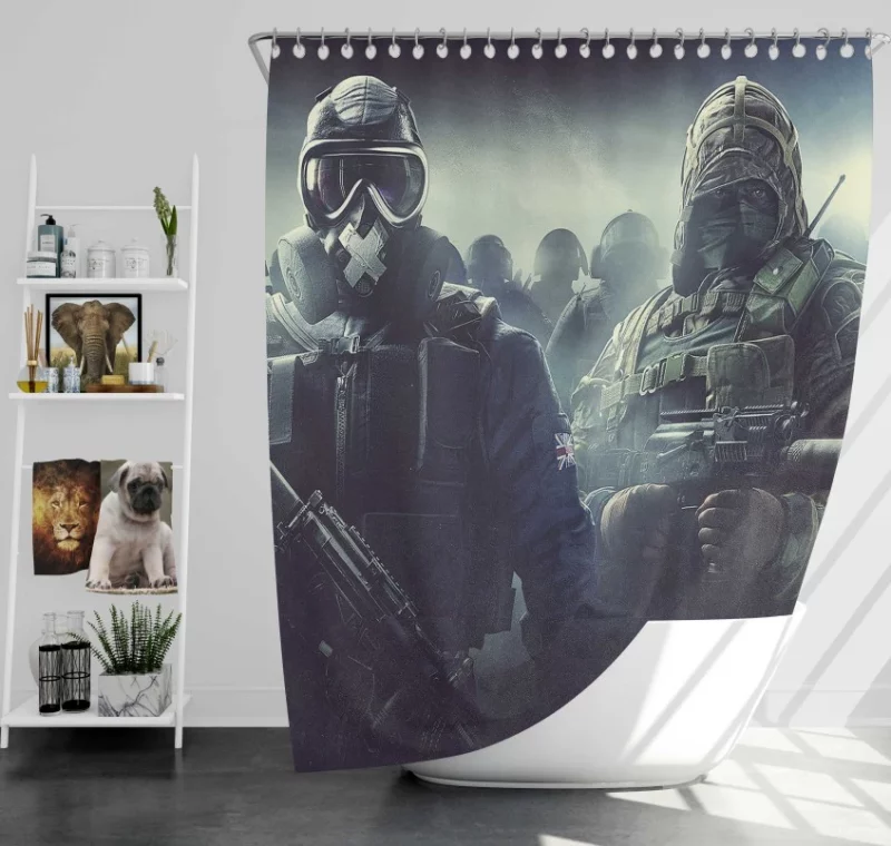 Tom Clancys Rainbow Six Siege Gun Man Bath Shower Curtain