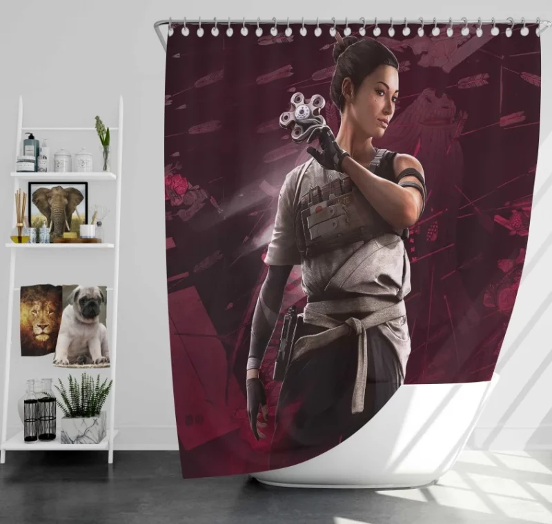 Tom Clancys Rainbow Six Siege Hibana Bath Shower Curtain