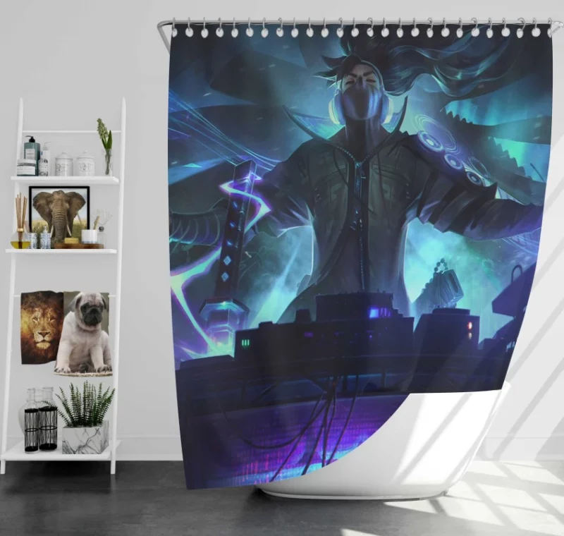 True Damage Qiyana League Of Legends Bath Shower Curtain