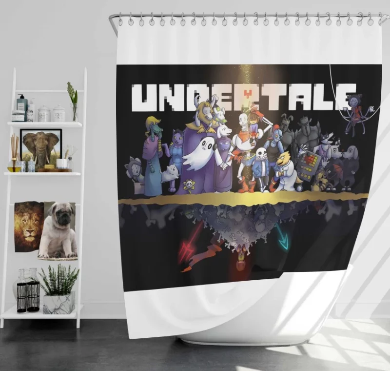 Undertale Toriel Frisk Chara Asriel Bath Shower Curtain