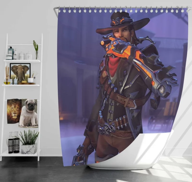 Van Helsing Mccree Overwatch Bath Shower Curtain