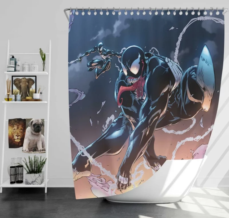 Venom Spider man Bath Shower Curtain