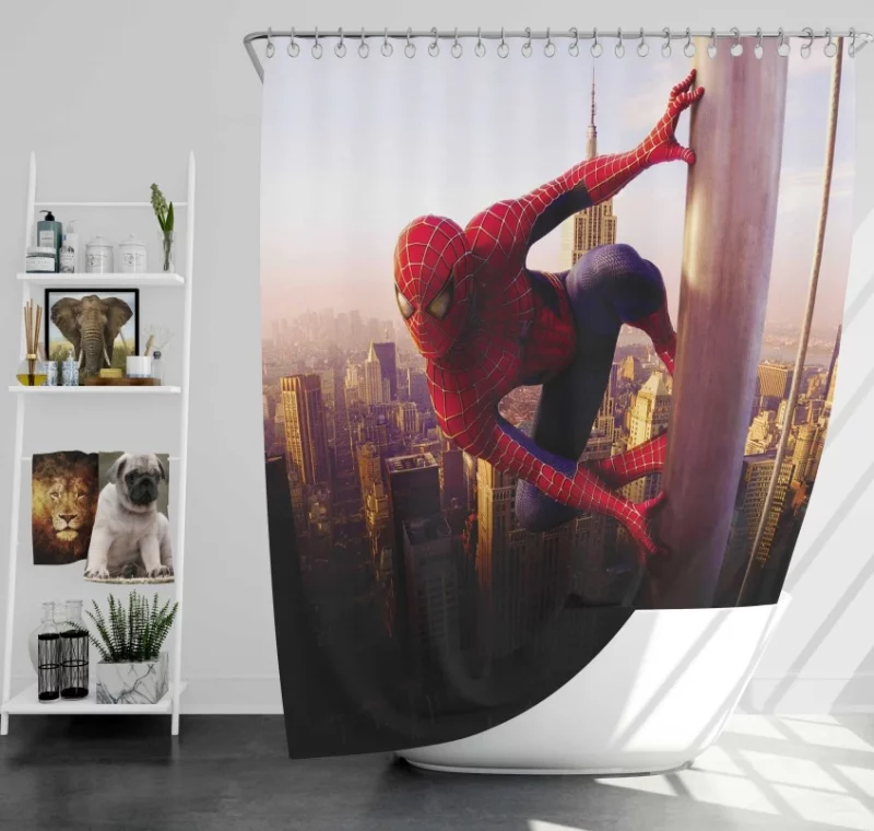 Vigorous Spider Man Bath Shower Curtain