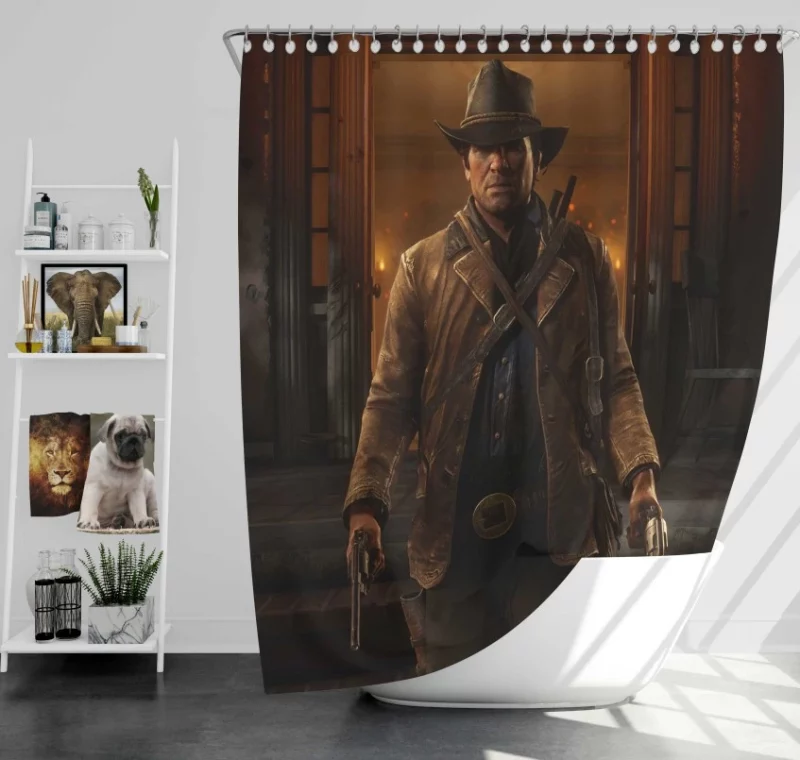 Wonderful Red Dead Redemption 2 Arthur Morgan Bath Shower Curtain