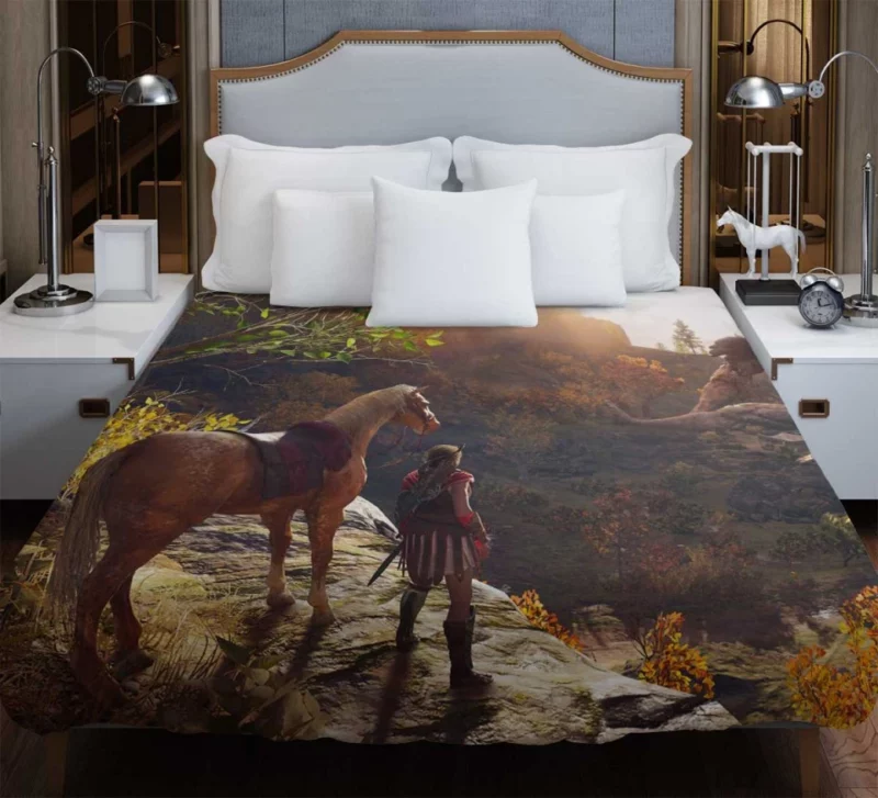 Assassins Creed Odyssey Spartan Sword Soldier War Bedding Duvet Cover