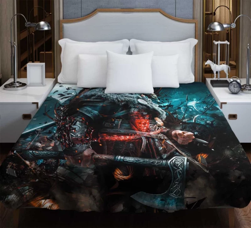 Assassins Creed Valhalla Viking Landscape Bedding Duvet Cover