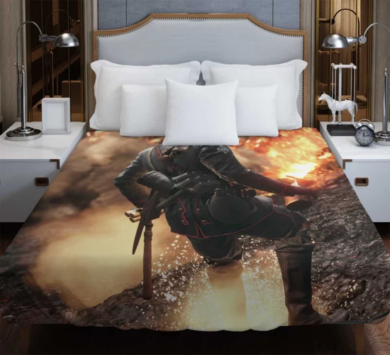 Battlefield 1 Soldier Motorcycle Bedding Duvet Cover