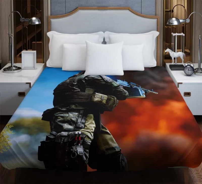 Battlefield 1 Soldier Running With Rifle Bedding Duvet Cover