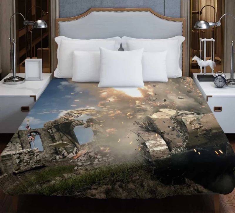 Battlefield 1 Tank Explosion Bedding Duvet Cover