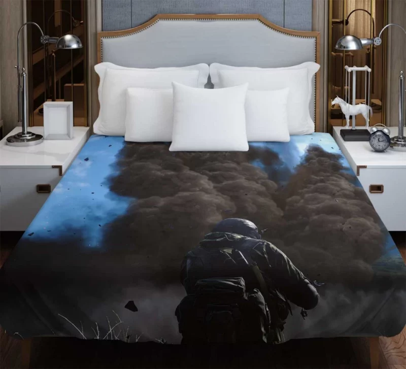 Battlefield 4 Soldier Explosion Rocket Launcher Gas Mask Bedding Duvet Cover