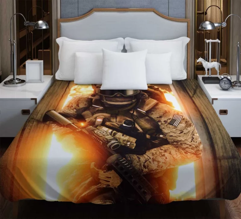 Battlefield 4 Soldier Firearms Bedding Duvet Cover