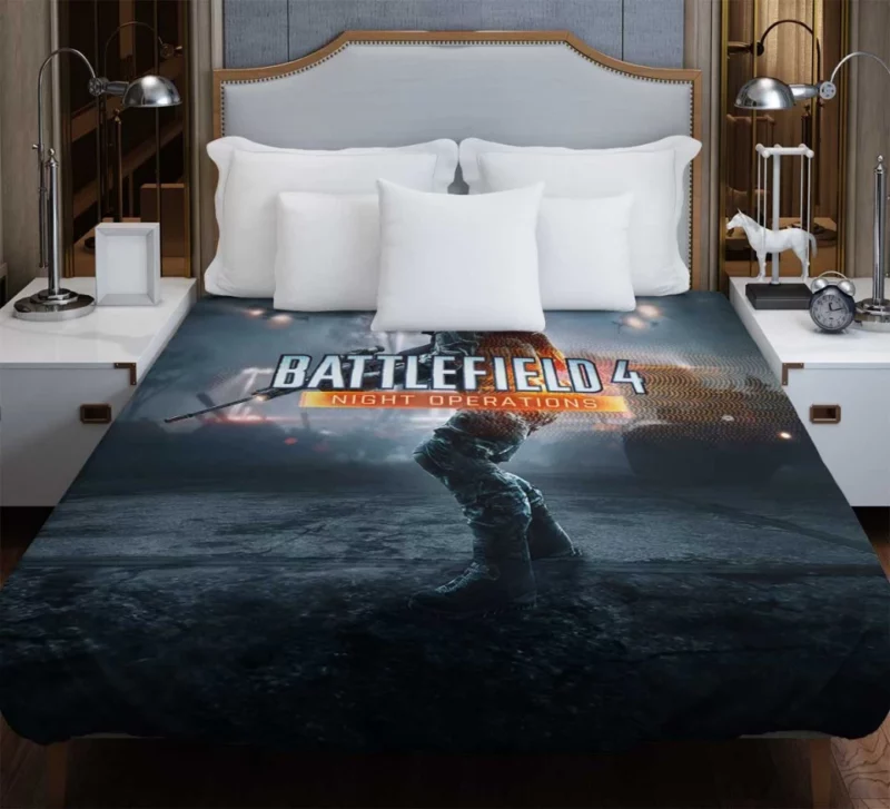 Battlefield 4 Soldier Winter Sniper Rifle Bedding Duvet Cover