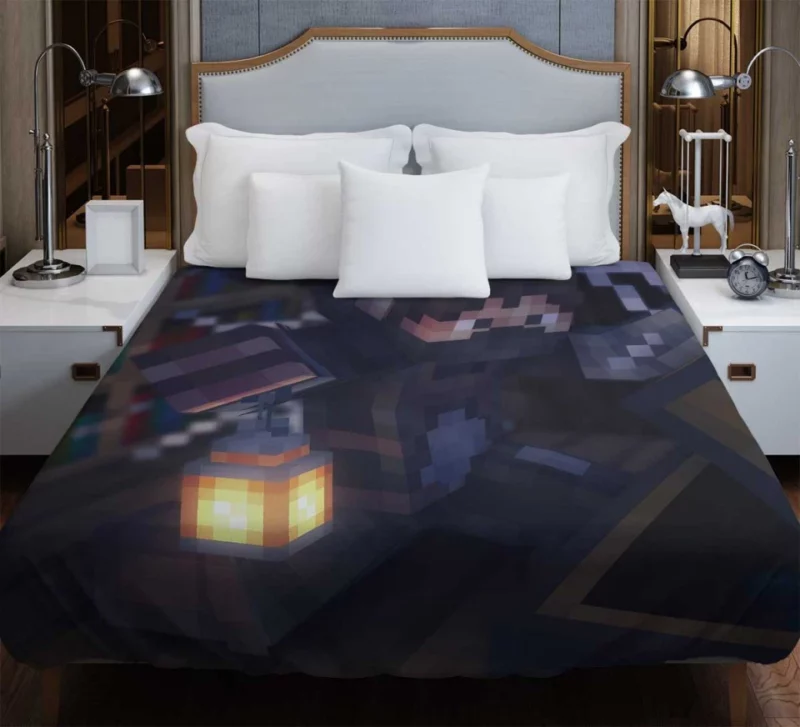 Dark Room Minecraft Lantern Chest Bedding Duvet Cover