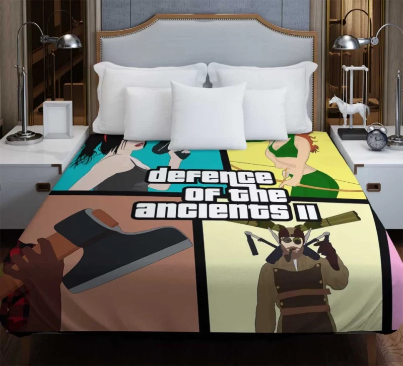 Dota 2 X Gta Dota 2 Dota Grand Theft Auto V Fan Art Crossover Vector Bedding Duvet Cover