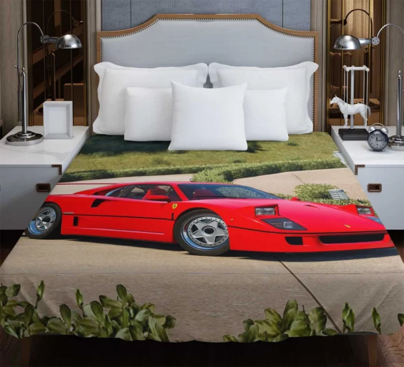 Ferrari F40 Grand Theft Auto V Red Car Bedding Duvet Cover