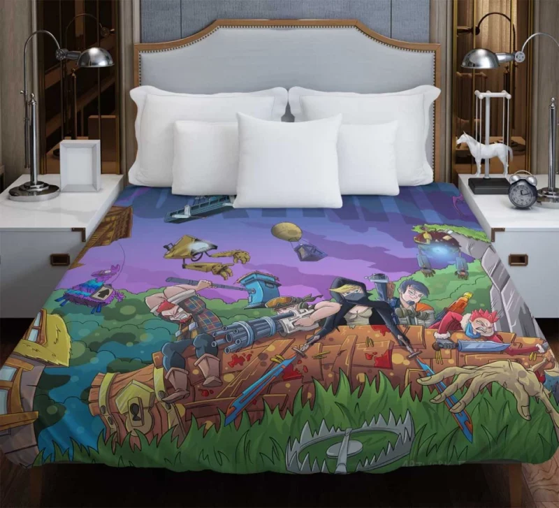 Fortnite Nice Background Bedding Duvet Cover