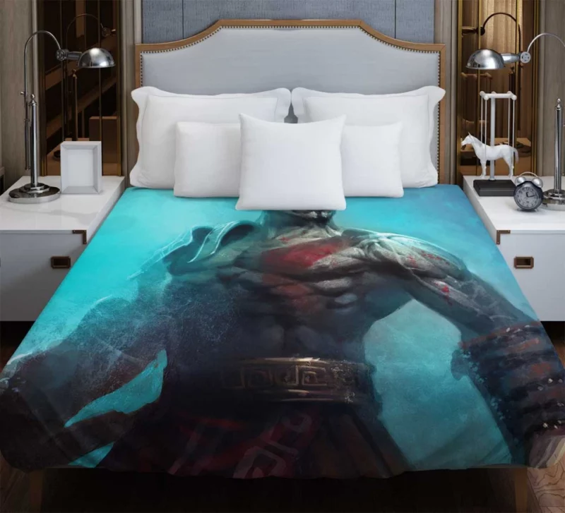 God Of War Kratos Man Warrior Axe Bedding Duvet Cover