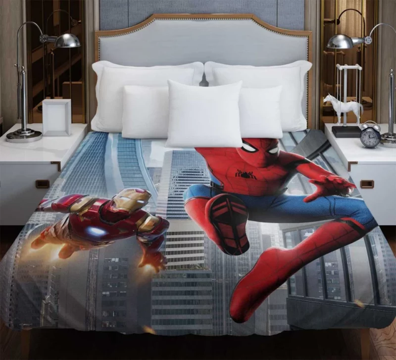 Homecoming Spider man Iron Man Bedding Duvet Cover