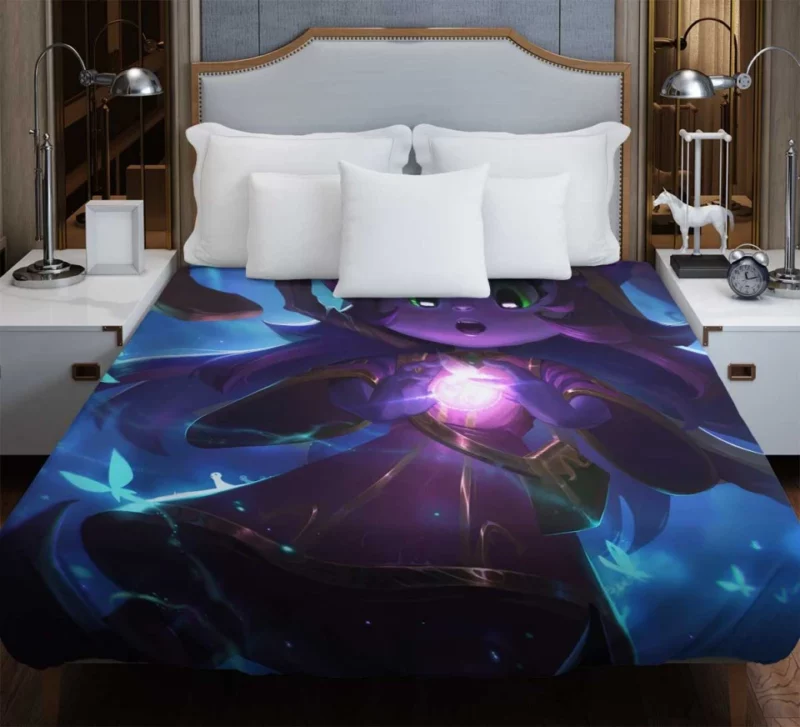 League Of Legends Akali Woman Girl Cap Purple Hair K/da Bedding Duvet Cover