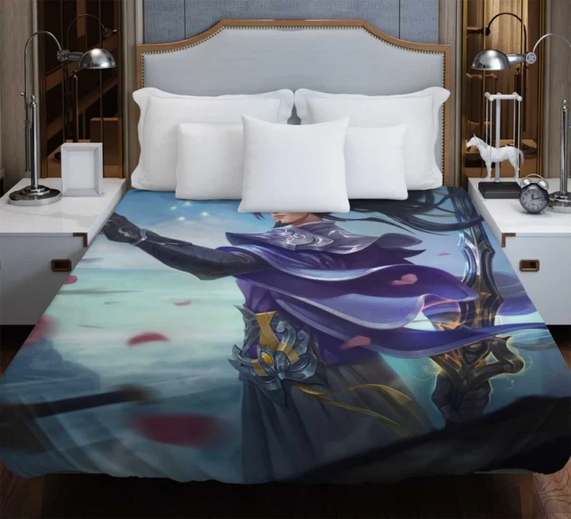 League Of Legends Akali Woman Vest Cap Yellow Eyes Bedding Duvet Cover