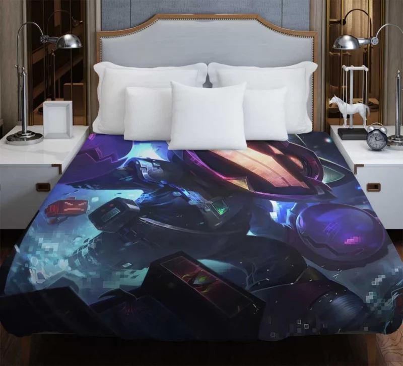 League Of Legends Katarina Woman Warrior White Hair Bedding Duvet Cover