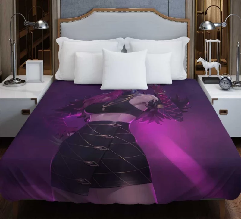 League Of Legends Splash Battle Academy Katarina Katarina Woman Warrior Pink Hair Ezreal Bedding Duvet Cover