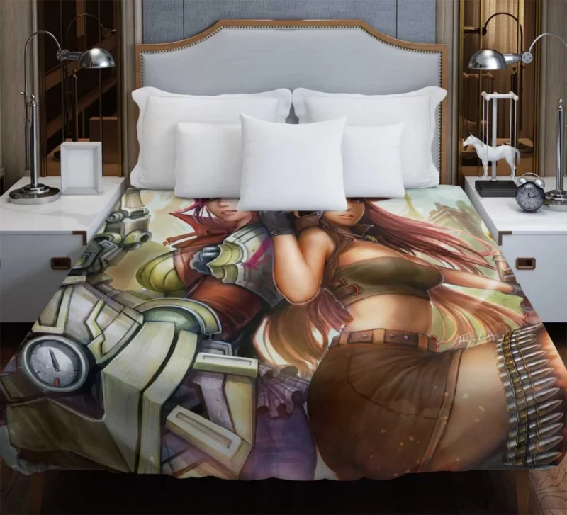 Leona Del Ray League Of Legends Armor Shield Sword Girl Bedding Duvet Cover