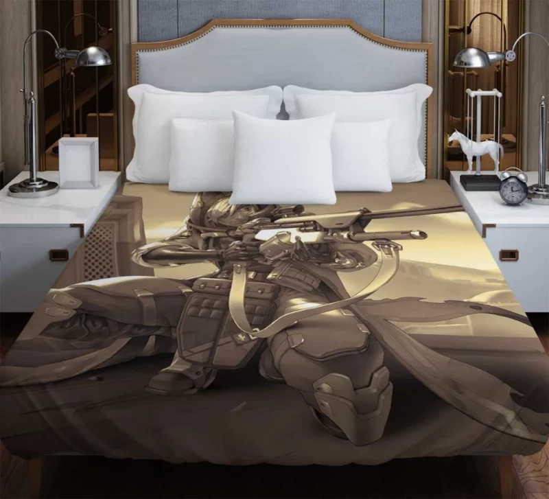 Overwatch Ana Woman Warrior Sniper Rifle Bedding Duvet Cover