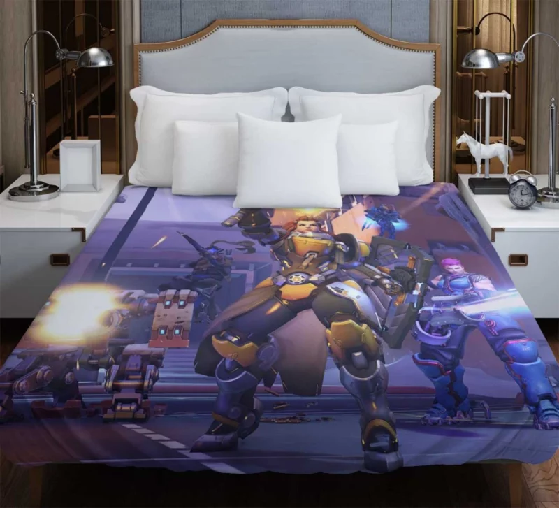 Overwatch Brigitte Bastion Hanzo Zarya Pharah Bedding Duvet Cover