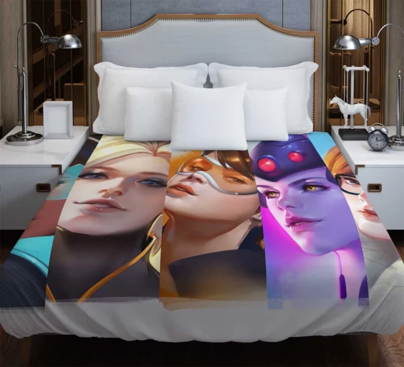 Overwatch Girls D.va Symmetra Mercy Tracer Widowmaker Mei Zarya Bedding Duvet Cover