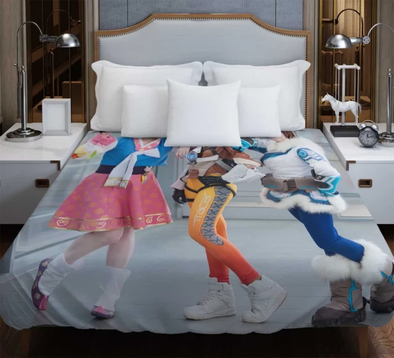 Overwatch Ladies Women Cosplay D.va Tracer Mei Bedding Duvet Cover