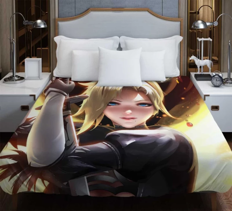 Overwatch Mercy Blonde Blue Eyes Bedding Duvet Cover