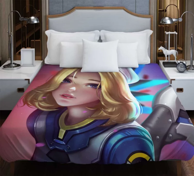 Overwatch Mercy Girl Hat Blonde Bedding Duvet Cover