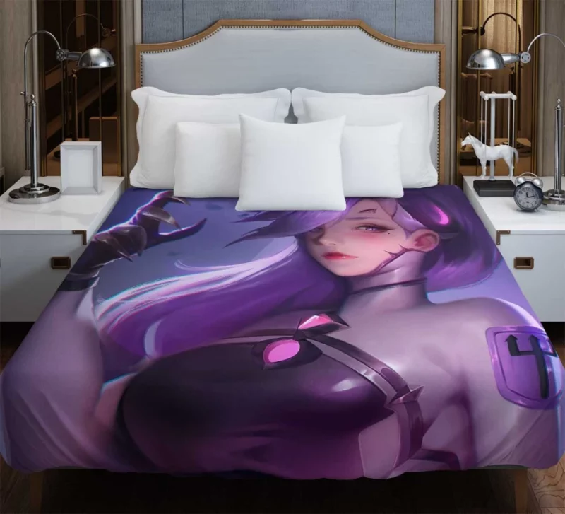 Overwatch Mercy Purple Hair Horns Bedding Duvet Cover