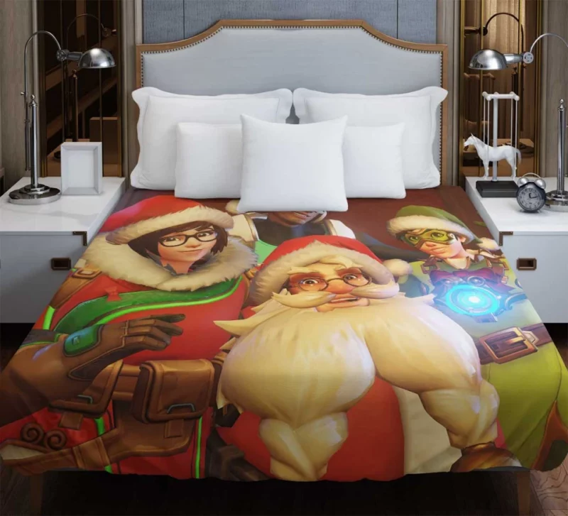 Overwatch Winter Wonderland Mei Lãºcio Tracer Torbjã¶rn Christmas Bedding Duvet Cover