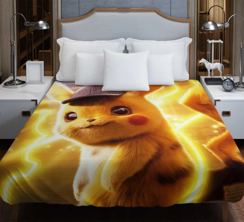 Pokémon Detective Pikachu Psyduck Snorlax Charizard Mr. Mime Squirtle Bulbasaur Charmander Jigglypuff Rattata Snubbull Ludicolo Loudred Bedding Duvet Cover