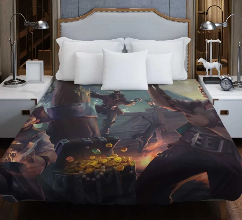 Sea Of Thieves Shark Boat Pirate Bedding Duvet Cover